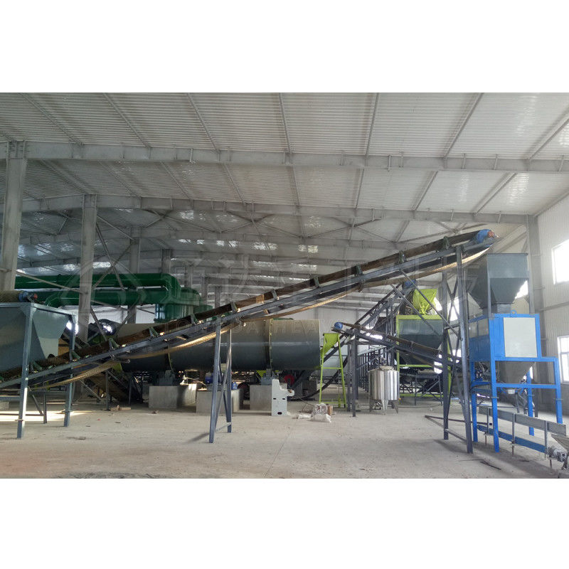 Organik Granüller İçin 20 Ton / H Gübre Kırma Üretim Hattı Makinesi